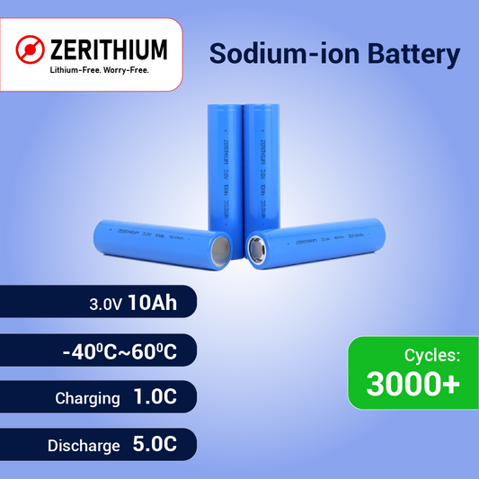 32140 Sodium-Ion Battery Cell – 3.0V 10Ah Cylindrical