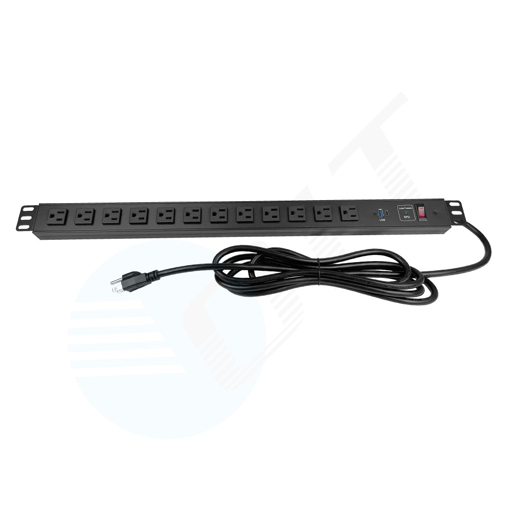 GridFrame™ 12-Outlet ETL-Listed PDU (UL 962A, 15A, 125V)