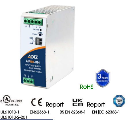 GridFrame™ 480W DIN Rail Power Module (24V)